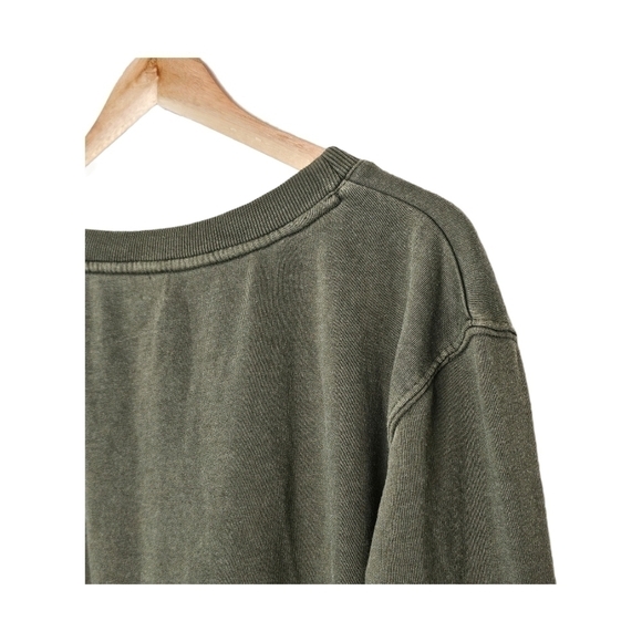 Calvin Klein sweatshirt crew neck khaki green knit top NWT Medium - Picture 6 of 12